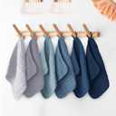 Ease Cubs 12 Pack Muslin Washcloths for Baby - 100% Cotton Baby Wash Cloths for or Baby Face Body Comfy and Soft for Newborn Infants Kids Girls and Boys - 12"x12" - Slate, Grey and Navy Series