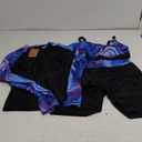 Arolina Womens Rash Guard Long Sleeve Swim Shirts Swimsuit 2025 Bathing Suit with Womens Swim Shorts & Two Pockets (Medium, Purple Ripples)