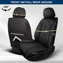 DISUTOGO Full Set Car Seat Covers Fit for Subaru Forester 2007-2024 2025 2026: Luxury Leather Waterproof Automotive Seat Cushion Protector Compatible Airbag(5 Seats, Black)