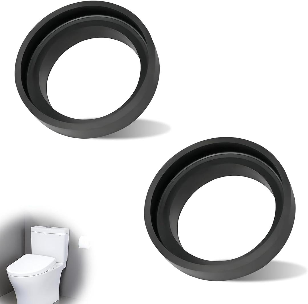 2-Pack 9BU024E Tank to Bowl Gasket - Perfectly Compatible with Toto Drake Toilet, Replacement Gasket for Toilet, Fits Most 3" Two-Piece Toilets - Ensures Leak-Free, Hassle-Free Operation