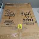 YEFU Adirondack Chair Weather Resistant: Outdoor Chair HIPS Plastic Adirondack Chairs - Patio Chairs with Wood Texture - Lawn Fire Pit Deck Porch Garden Chairs for Adults (Black) (1-Piece Modern Chair Set)