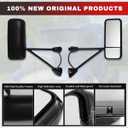 Door Mirrors for Kenworth T660 T600 T370 2008-2015 Replacement Passenger Right Side Mirror for Kenworth T660 Heated Adjustable Mirror for T660 T600 T370 Semi Truck Accessories Black