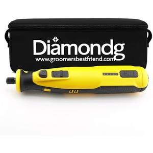 Diamondg Cordless Dog Nail Grinder with Quiet Sound & LED Tip for Large & Small Dogs, 4hrs. Runtime - Electric Dog Nail Trimmer, Heavy Duty Rotary Tool Alternative to Toenail Clippers & Filers