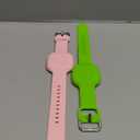 [2 Pack] Silicone Bracelet for Tile Mate 2024, Waterproof Protective Hidden Holder for Tile Life360 Mate Tracker Silicone Tile Mate Accessories for Child/Teen/Elderly (Pink & Green)