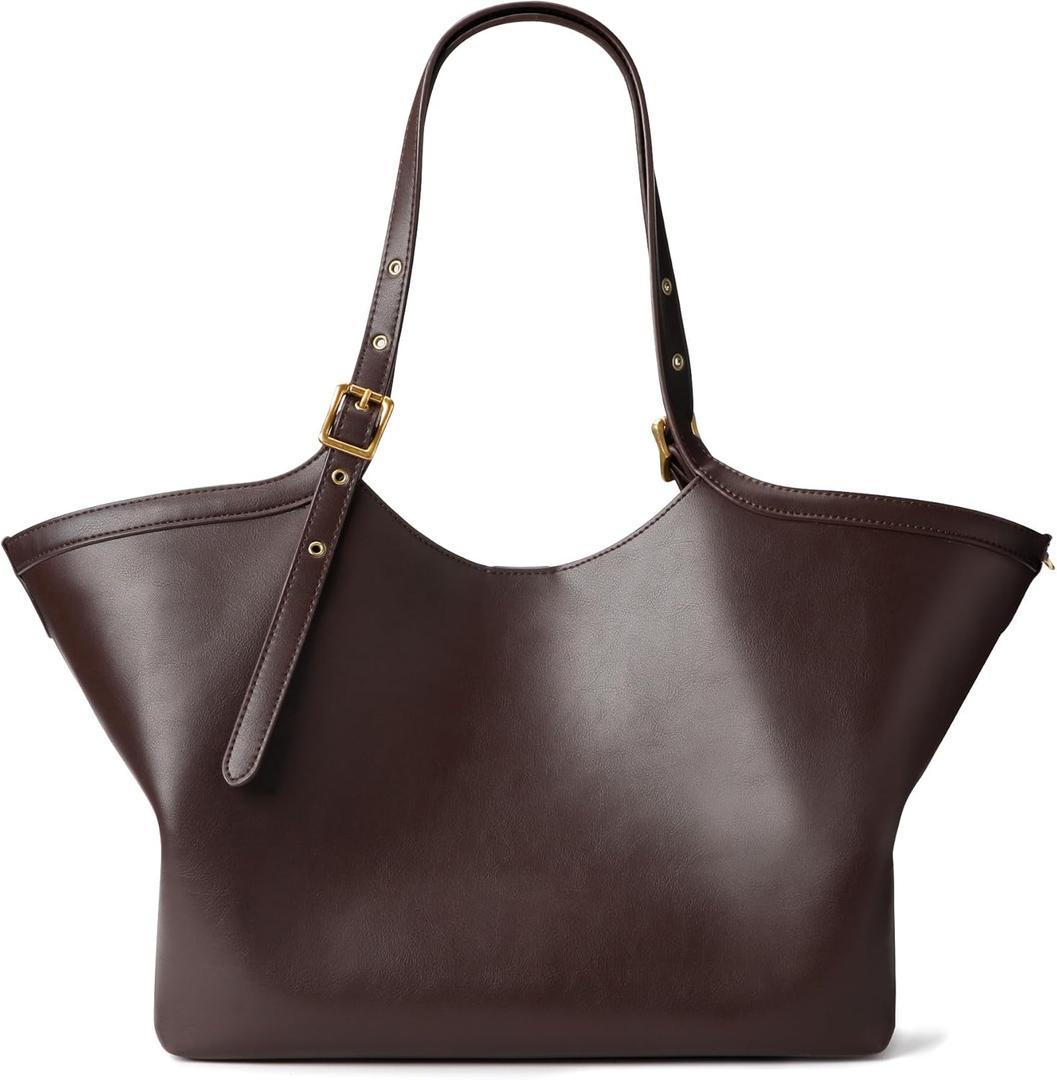 Trendy Large Capacity Tote Bag: Adjustable Shoulder Strap - Professional Women - Work Travel Everyday Use