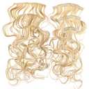 Angoily 6pcs Real Human Hair Curly Hair Extensions Clip in Light Weight Ponytail Wig Tape
