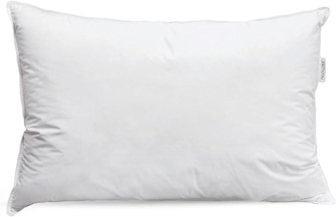 Luxury White Goose Feather & Down Pillow - 75% White Goose Feather & 25% White Goose Down 550 Fill Power (Standard (Pack of 1))