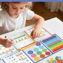 Magnetic Fraction Demonstration Book, Magnetic Fraction Tiles & Circles Educational Puzzle Set, Montessori Fraction Playbook for Kids, Math Manipulatives for Elementary School