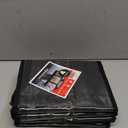 Stock Your Home DVD Storage Bags (Set of 4) Media Organizer Bag for DVDs, CDs, Blu Ray Disc, Movie Cases, VHS Box, Video Game Disks, Clear Plastic Holders with Carrying Handles and Zipper - Black 