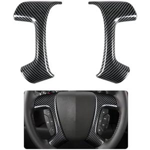 2PCS Car Trim Cover Carbon Style ABS Decal Sticker fits for Chevrolet Silverado Tahoe Express Suburban Avalanche/GMC Savana Sierra Yukon/Buick Enclave/Hummer H2 / Cadillac Escalade Accessories