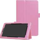 Tablet Cover for Amazon Kindle Fire HD7 7th 9th Generation SR043KL M8S26G(2017 2019 Release),Ultra Slim Folio Stand Leather Case for Amazon Kindle Fire 7 Gen 7th 9th 7" (Li-Pink)