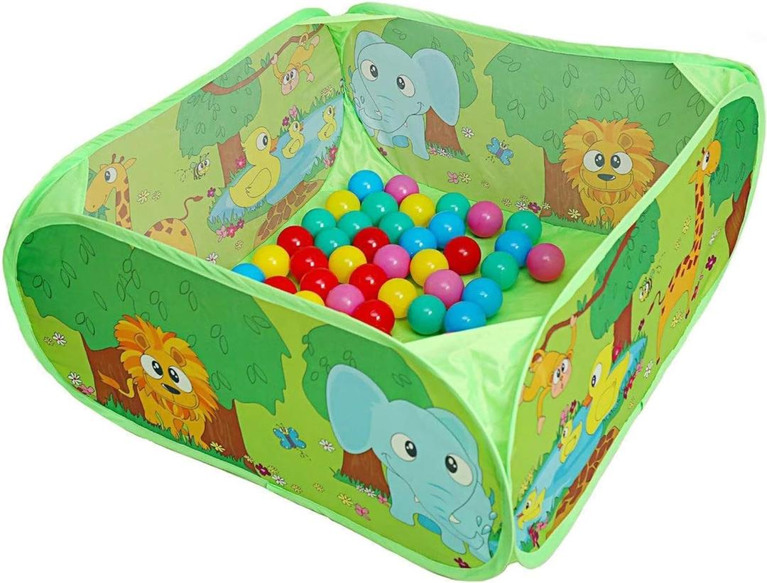 Ball Pit with 50 Balls, Pop-up Kids Pit Balls Pool, Play Tent for Babies Toddlers Boy Girls, Indoor Outdoor Play 29.5''x29.5''x11.8''