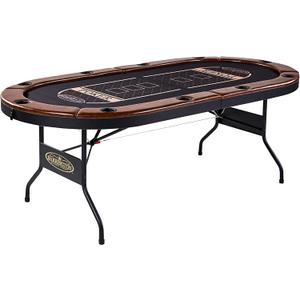 Barrington Poker Multiple Styles Folding Poker Table & Poker Table Top/Dining Table Collection, Durable Padded Rail Tables with Felt Playing Surface, Perfect for Texas Holdem Games