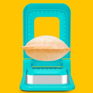Metal Sandwich Cutter and Sealer - Round Crustless Sandwich Cutter for Peanut Butter and Jelly Sandwich Maker, PB&J Snacks Party Food Prep (Green Square)