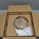 BISAMIYA Modern Gold Ceiling Light Fixture, Brass Finish Semi Flush Mount Ceiling Light with 8.66" Clear Glass Shade for Kitchen, Hallway, Entryway, Cafe