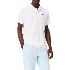 Lacoste Men's Big Sport Regular Fit UV Protect Polo Shirt (Large, White)