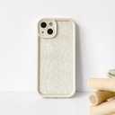 NITITOP Compatible with iPhone 15 Plus Case Silicone Cute Flower Floral Sunflowers Design for Women Girls Artistic Soft TPU Shockproof Full Camera Protection Girly Phone Cover - White