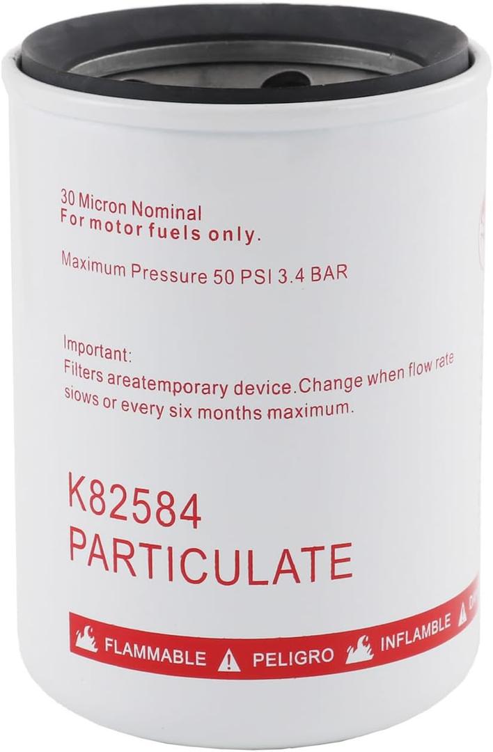 30 Micron Spin-on Fuel Filter Element, 25 GPM Gasoline Replacement for Mobile and Stationary Fuel Pump Tank Boat