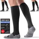 Medical Compression Socks 20-30 mmHg for Men Women (3 Pairs) - Best Support for All Day Wear, Pain Relief, Circulation (XX-Large, Black)