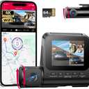 3 Channel 4K Dash Cam, Dash Camera for Cars, 4K+1080P+1080P Front Inside and Rear Triple Car Camera, Built-in WiFi 6 GPS, 24H Parking Mode, WDR Night Vision, Free 64GB Card V630 Dash Cam