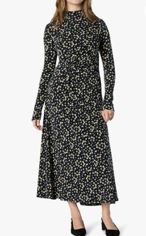 Amazon Essentials Women's Fit and Flare Long-Sleeved Short Maxi Dress
 Small