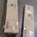 Full Size Loft Bed with Desk and Shelves, Metal Loft Bed with Ladder and Guardrails, Loft Bed Frame for Bedroom, Black