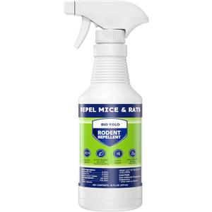 Rodent Repellent Spray, 16oz, Effective Natural Peppermint Formula Repel Mice, Rats, Squirrels, and Rodents. Safe for Indoor, Outdoor, and Car Engines. Safe for People and Pets.