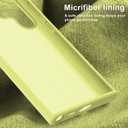 bemal for Samsung Galaxy S25 Ultra Case - Smooth Silky Liquid Silicone - Slim Fit Soft Microfiber Lining - Designed for Women and Girls - Shockproof Protective Phone Cover 6.8"- Yellow Green