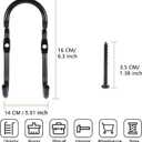 Set of 6 Garage Wall Hooks, Wall Metal Hooks, Double Hooks, Black, Double Garage Hooks for Organizing Ropes, Chairs, Hoses (Model 2)