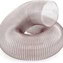 Pangda 8 in X 6 ft Clear Grass Catcher Lawn Vac Hose PU Flexible Leaf Vac Collection Lawn Mower Bagger Dust Collection Hose Fits Most Brands