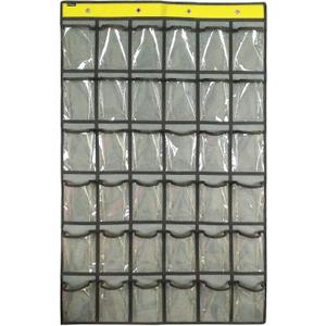 Classroom Cell Phones Organizer Calculators Holder Over Door Hanging Jewelry Organizer Closet Underwear Sock Storage with 36 Clear Pockets