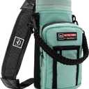 NATURE PIONEOR Water Bottle Holder with Strap 25 32 40 64 oz Insulated Water Bottle Carrier Sling Sleeve for Hiking,Outdoor Camping,Gym (Mint Green)