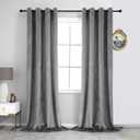 VANASEE Light Grey Velvet Blackout Curtains - 90 inches Long Light Blocking Curtain Panels, Thermal Insulated Drapes for Living Room, Bedroom, 2 Panels (W52 x L90 Inch, Light Grey) (52"W x 90"L (Pack of 2))