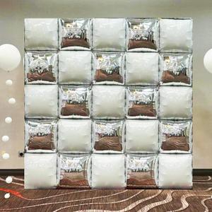 Orgnafey White and Silver Square Foil Balloons Wall Tunnel Mylar Double sided Flat New Year Eve Backdrop Balloon Arch Garland Kit For Wedding Winter Wonderland Baby Shower Birthday Party Decorations
