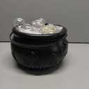 DIY Bubbling Cauldron Set, Halloween Decorations Indoor, Black Plastic Bowl Glowing Bubble Witch Prop Halloween Party Decoration, Spooky Vintage Decor for Home Kitchen Room Party Table