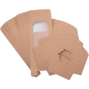 Tall Cake Boxes 20 Pack Cupcake Cardboard Packages with Window Bakery Treat Boxes for Party Favor (Khaki)