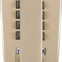 Sangyn Retro Wall Phones for Landline with Loud Mechanical Ringer Vintage Wall Mount Phone with Volume Adjustable Old Fashioned Corded Landline Telephone for Home School Hotel Office, Beige