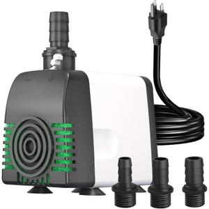 Knifel 800GPH Submersible Water Pump - Fountain pumps with Auto Shut Off, Adjustable Flow & Ultra-Quiet for Fountains, Ponds, Aquariums, Fish Tank, and More