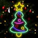 Christmas Tree Neon Light Signs Xmas Trees LED Sign Festival LED Xmas Wall Decorative Light USB Powered for Bedroom Kids' Room Birthday Party Bar Wedding Christmas (15.7 inch)