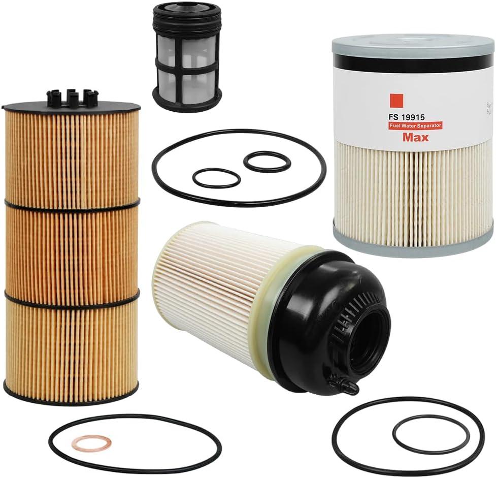 PF9908 Fuel Filter P551005 Oil Filter P551011 Fuel Water Separator Filter Compatible with DD13 DD15 DD16 Detroit Diesel Engine Replace WF10103 LF17474 P551063 A4720921205 A000090365 LF5090