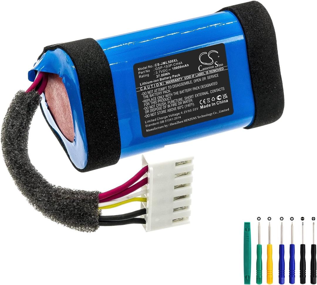 Battery 10000mAh / 37.00Wh,Replacement Battery Fit for JBL Charge 5, JBLCHARGE5BLUAM 1AA011NA, GSP-1S3P-CH4A