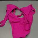 Tainehs Womens Sexy One Piece Bikini Swimsuits High Cut Cheeky Swimwear Thong Bottoms Bathing Swimsuits (Medium, Rose Red)