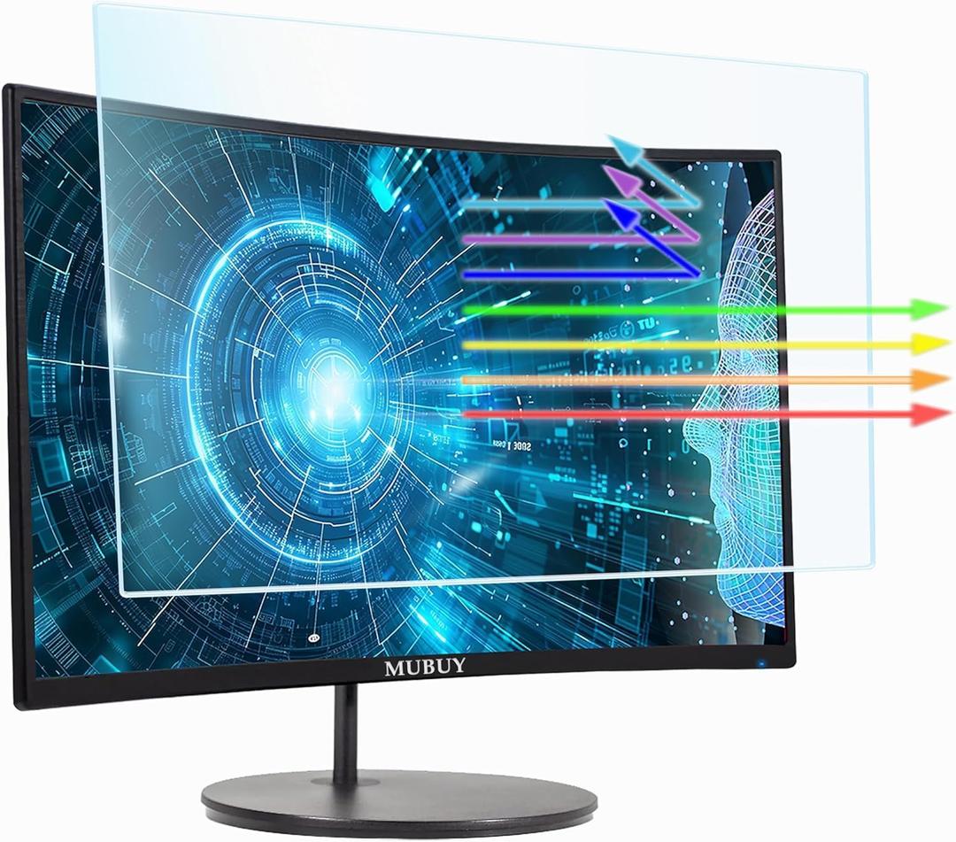 Anti Blue Light Glare Monitor Screen Protector for 31.5" 32" Diagonal Desktop TV Monitor Standard/Curved/Touch Widescreen Monitor, Eyes Care Blue Light Glare UV Filter