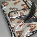 FEIFEIYU Foldable Storage Bag Organizers with Handles and Zipper – Cute Basset Hound Pattern Soft Fabric Organizer Box for Clothes, Blankets, Toys & Closets. One Size