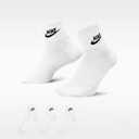 Nike Everyday Lightweight Training Ankle Socks (2 Pairs), Midnight Navy/White/White, Medium