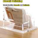 Business Card Holder for Desk 2 Tier 2 Slots, Clear Acrylic Business Card Display Stand for Women and Men, Organize 100 Cards-1 Pack (2 Slots-H)