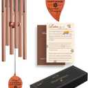 Pet Memorial Wind Chime, Dog Memorial Gifts for Loss of Dog, Pet Loss Sympathy Condolence Bereavement Passing Away Gift (B-leaf-gold)