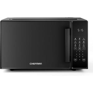 Chefman Countertop Microwave Oven 1.1 Cu. Ft., 1000 Watts with 10 Power Levels, 6 Cooking Presets with One-Touch Express Cook, Eco Mode, Child Safety Lock, & Mute Button - Black