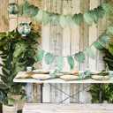 Tropical Palm Leaf Garland Party Decorations, Length 2.6M, 8.5 FT, Green