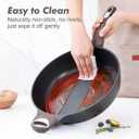 SENSARTE Nonstick Frying Pan Skillet with Lid, 13.3 Inch Large Deep Frying Pan, 6 Qt Non Stick Saute Pan with Cover, Induction Pan, Healthy Non Toxic Cooking Pan with Helper Handle, PFOA PFOS Free